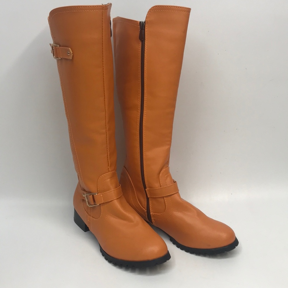 Fashion High Boots Light Weight Vinyl Orange